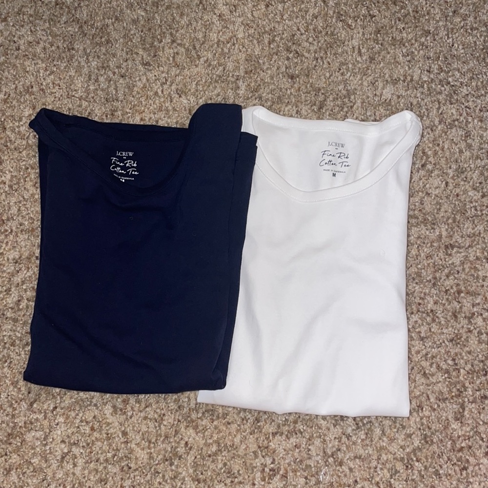 J. Crew Fine Rib Cotton Tees